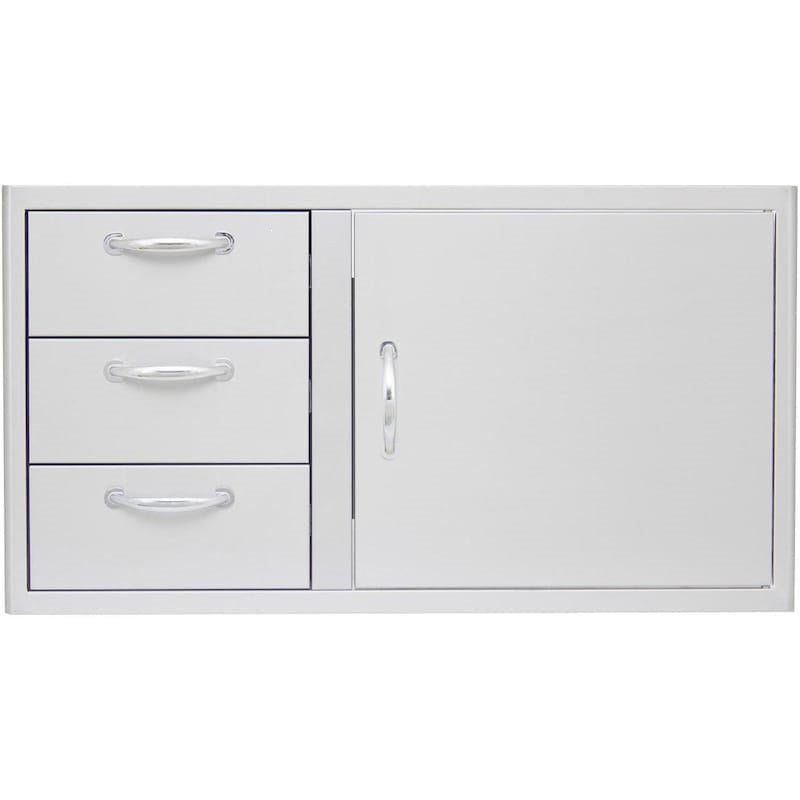 Blaze 39" Door & Drawer Combo in Stainless Steel Finish (BLZ-DDC-R-39-LTSC)
