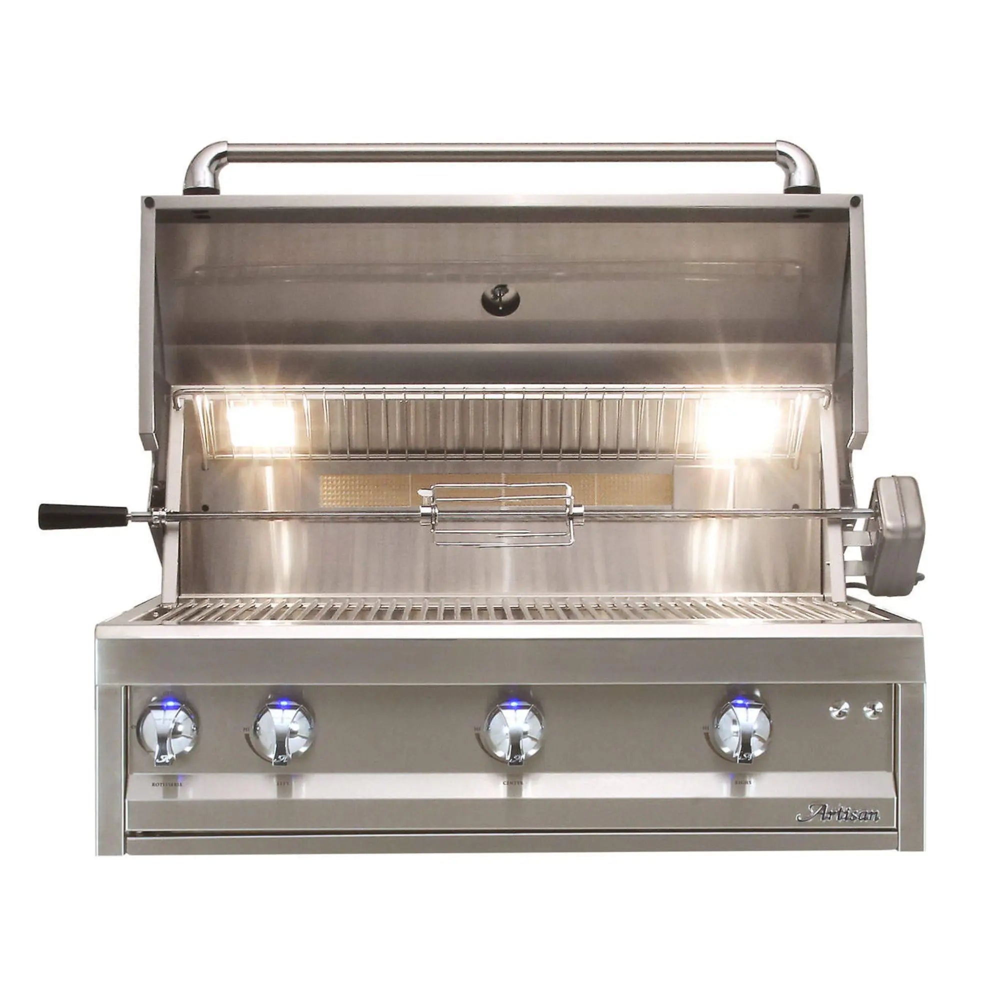 Artisan Professional 36-Inch 3-Burner Built-In Gas Grill w/ Rotisserie Artisan