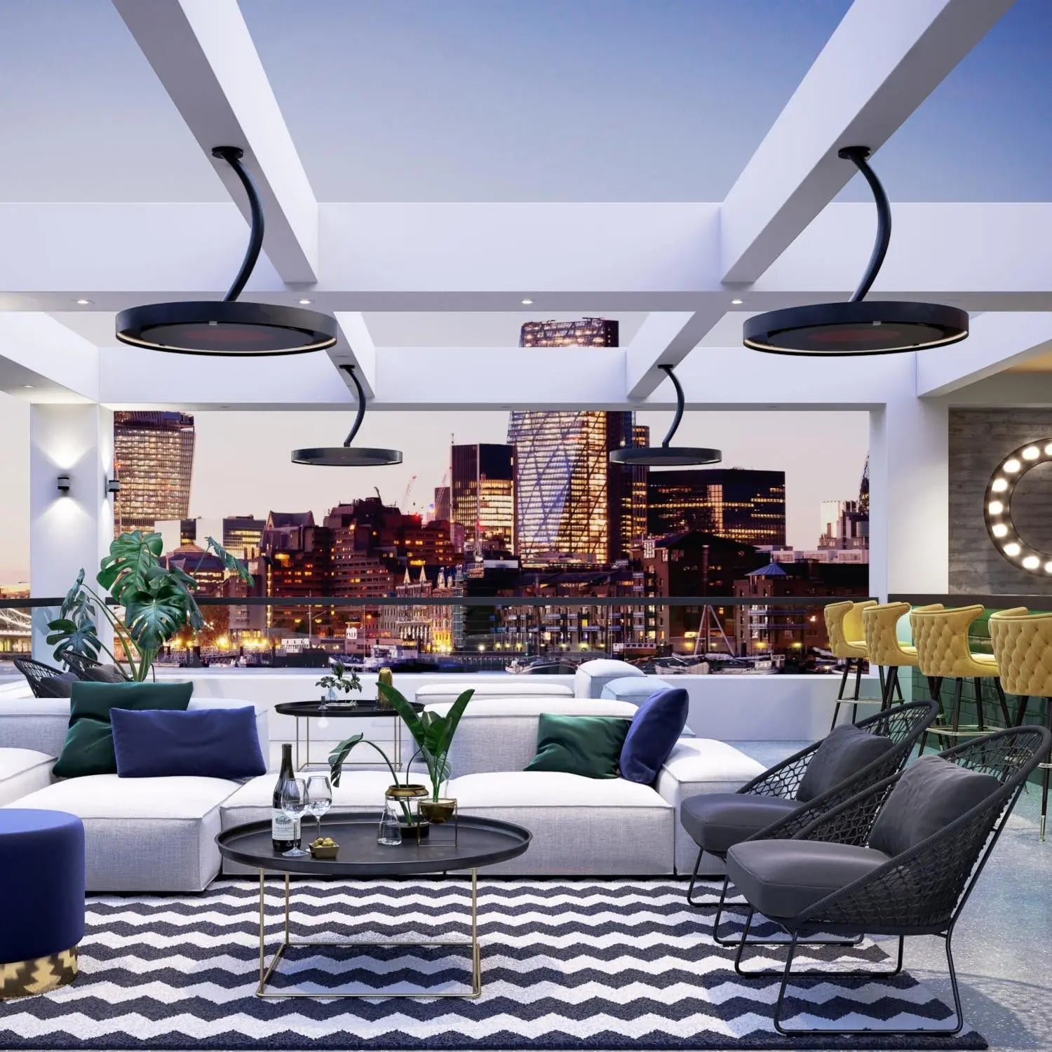 Bromic Heating - Eclipse 24-Inch Curved Ceiling Pole - BH3230004 Bromic Heating