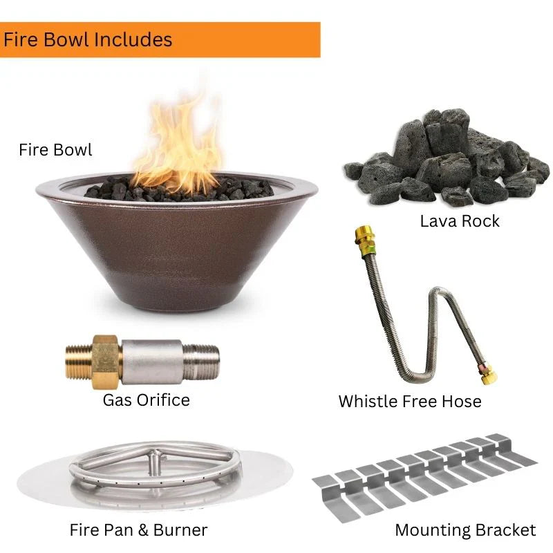 Cazo 36-Inch Powder Coated Fire Bowl