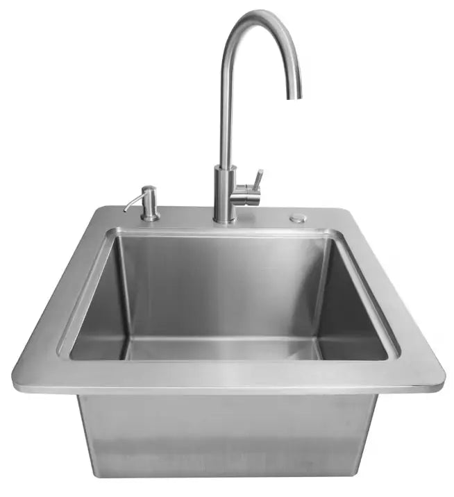 Coyote 21" Sink & Faucet, Drain, Soap Dispenser - C3SINKF21 Coyote Outdoor Living