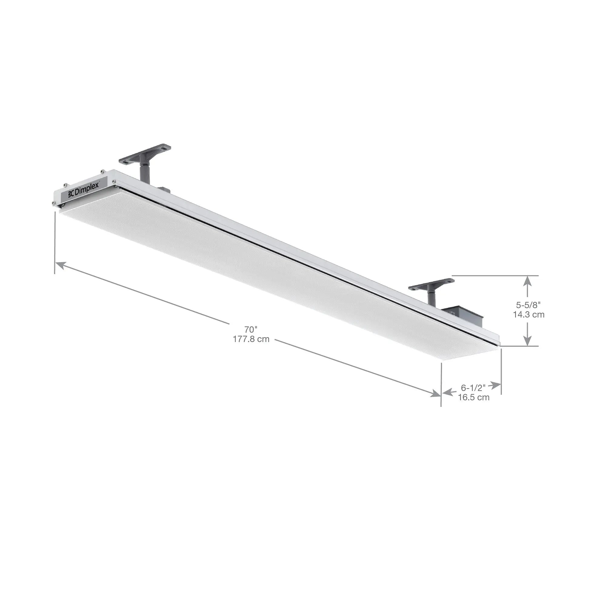 Dimplex - DLW Series 54" Outdoor/Indoor Electric Infrared Heater-White (2400W 240V) - DLW2400W24 Dimplex