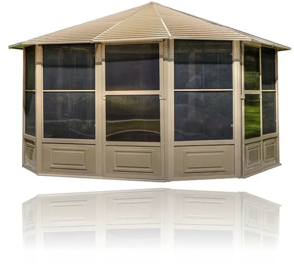 Gazebo Penguin Florence Sand Solarium with Metal Roof - Agent BBQ