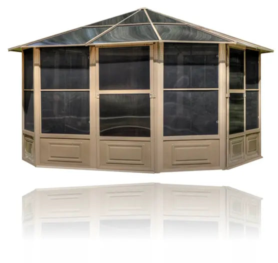 Gazebo Penguin - Florence Sand Solarium with Polycarbonate Roof Gazebo Penguin