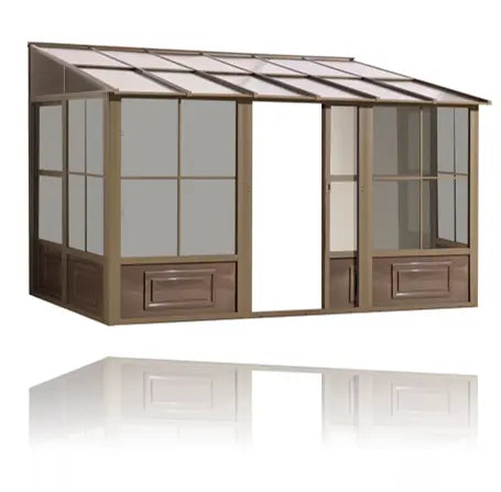 Gazebo Penguin - Florence Sand Wall Mounted Solarium Polycarbonate Roof Gazebo Penguin