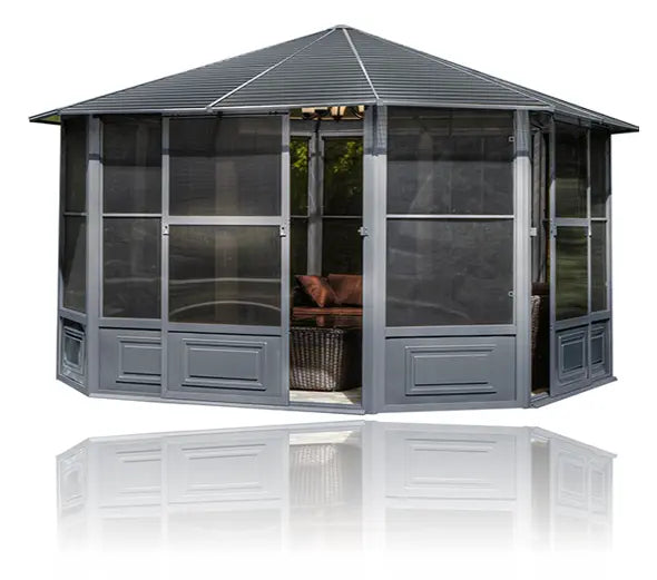 Gazebo Penguin - Florence Slate Solarium with Metal Roof Gazebo Penguin
