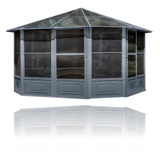 Gazebo Penguin - Florence Slate Solarium with Polycarbonate Roof Gazebo Penguin