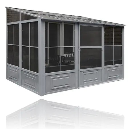 Gazebo Penguin - Florence Slate Wall Mounted Solarium Polycarbonate Roof Gazebo Penguin