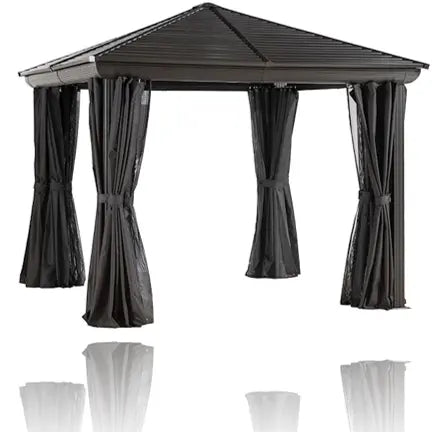 Gazebo Penguin - Venus Brown Gazebo with Metal Roof Gazebo Penguin