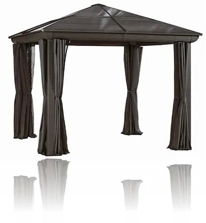 Gazebo Penguin - Venus Brown Gazebo with Polycarbonate Roof Gazebo Penguin
