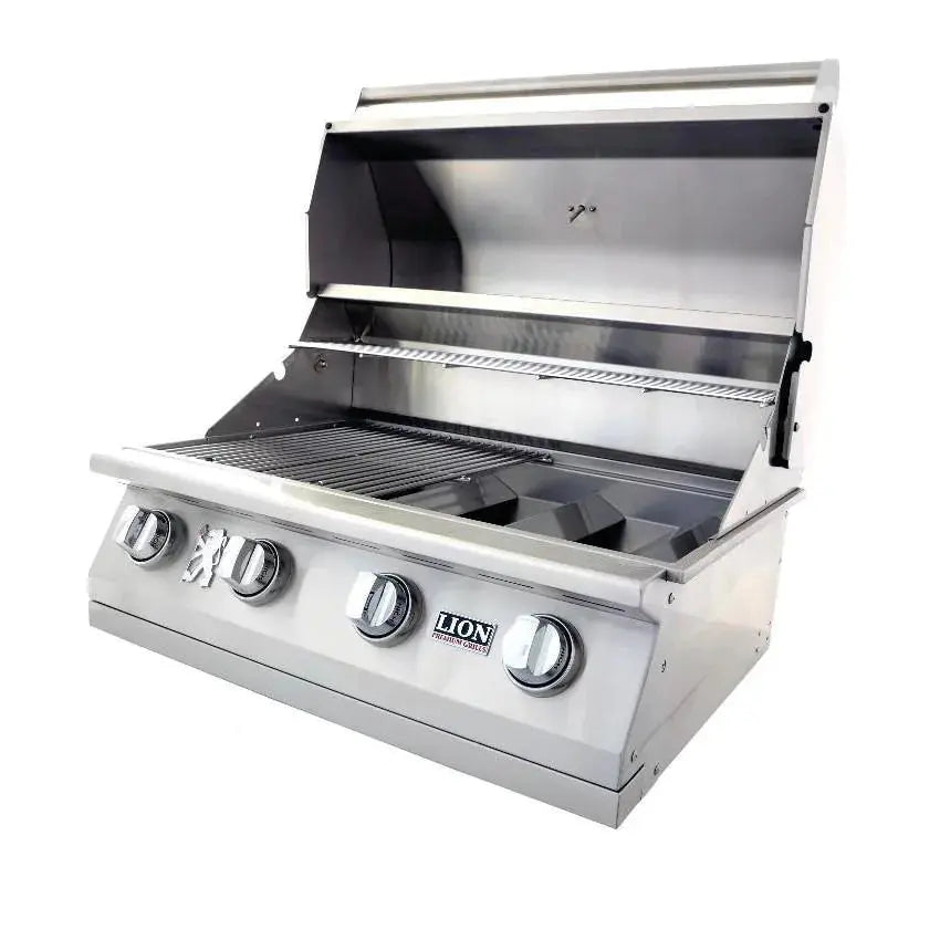 Lion L60000 32-Inch 4-Burner Stainless Steel Built-In Gas Grill Lion Premium Grills