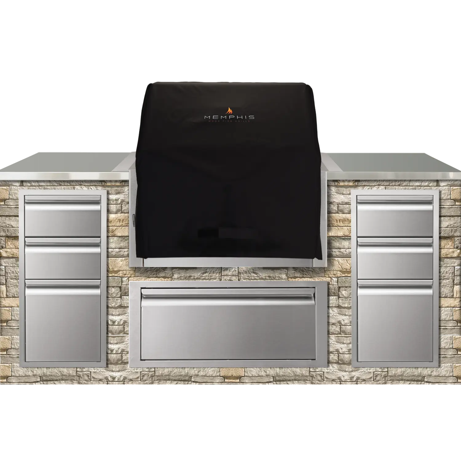 Memphis 30" Black Polyester Grill Cover for Elevate ITC2 Built-In Pellet Grill Memphis Grills