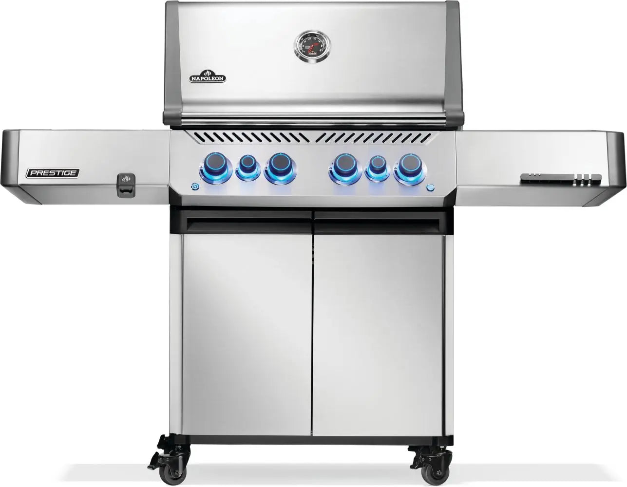 Napoleon Prestige 500 4-Burner Propane Grill w/ Rotisserie & Side Burner - P500VRSIBSS - Agent BBQ