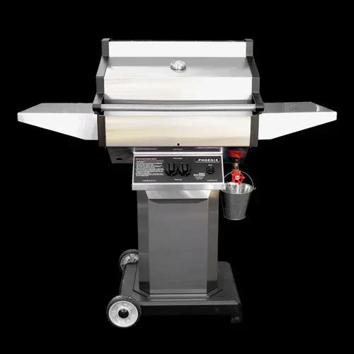 Phoenix Grills - Stainless Steel Natural Gas Grill Head On Stainless Steel Pedestal Cart With Aluminum Base - SDSSOCN Phoenix Grills