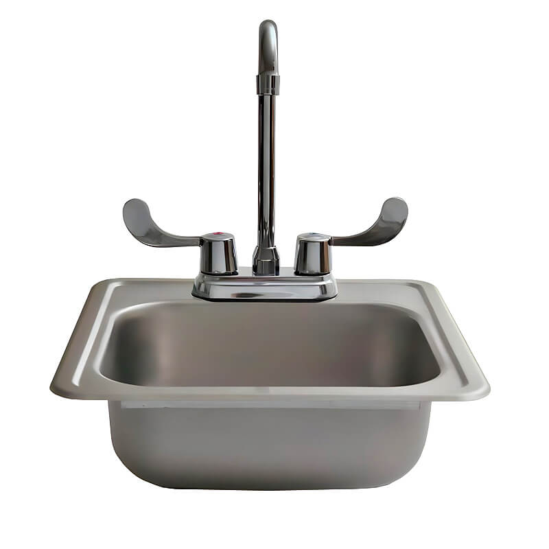RCS 15 X 15 Outdoor Rated Stainless Steel Drop In Sink With Hot/Cold Faucet - RSNK1
