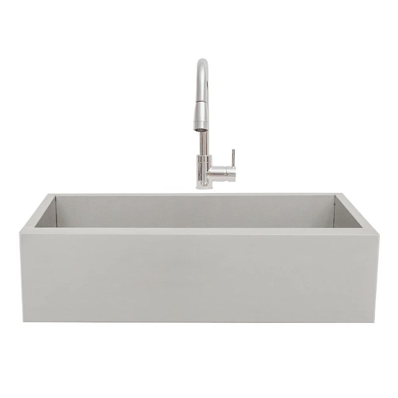 RCS 32-Inch Outdoor Farm House Stainless Steel Sink With Hold and Cold Faucet - RSNK3A