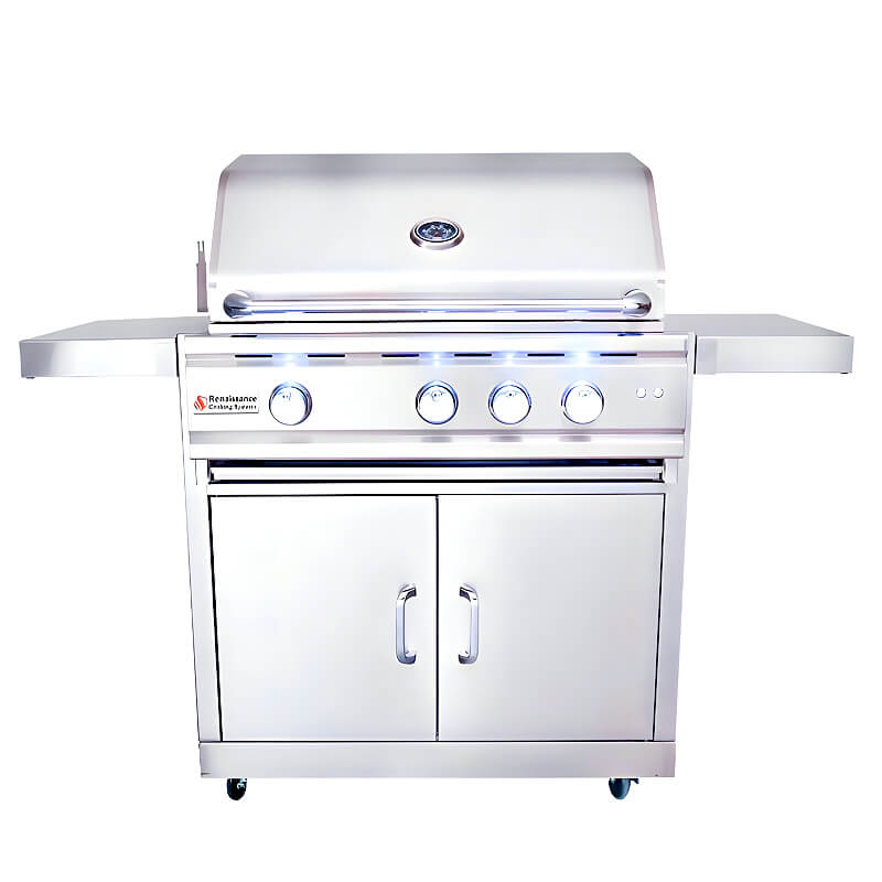 RCS Cutlass Pro 30 Inch 3 Burner Freestanding Gas Grill