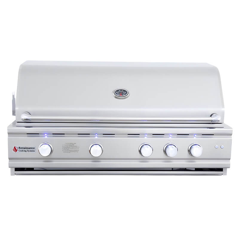 RCS Cutlass Pro 42 Inch 4 Burner Built-In Gas Grill with Ceramic Briquettes