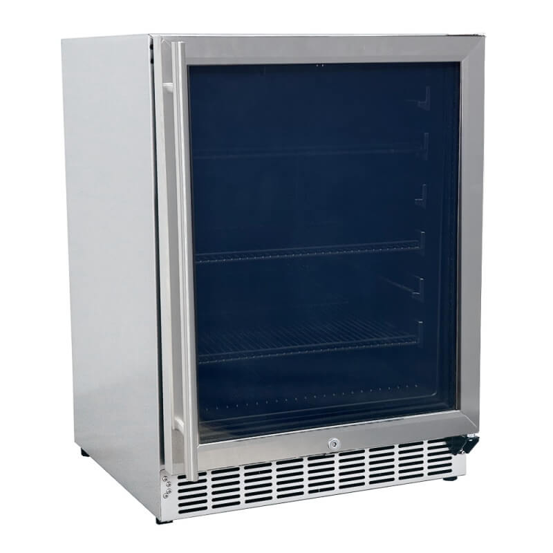 RCS 24" 5.01 Cu. Ft. Stainless Outdoor Refrigerator with Glass Door
