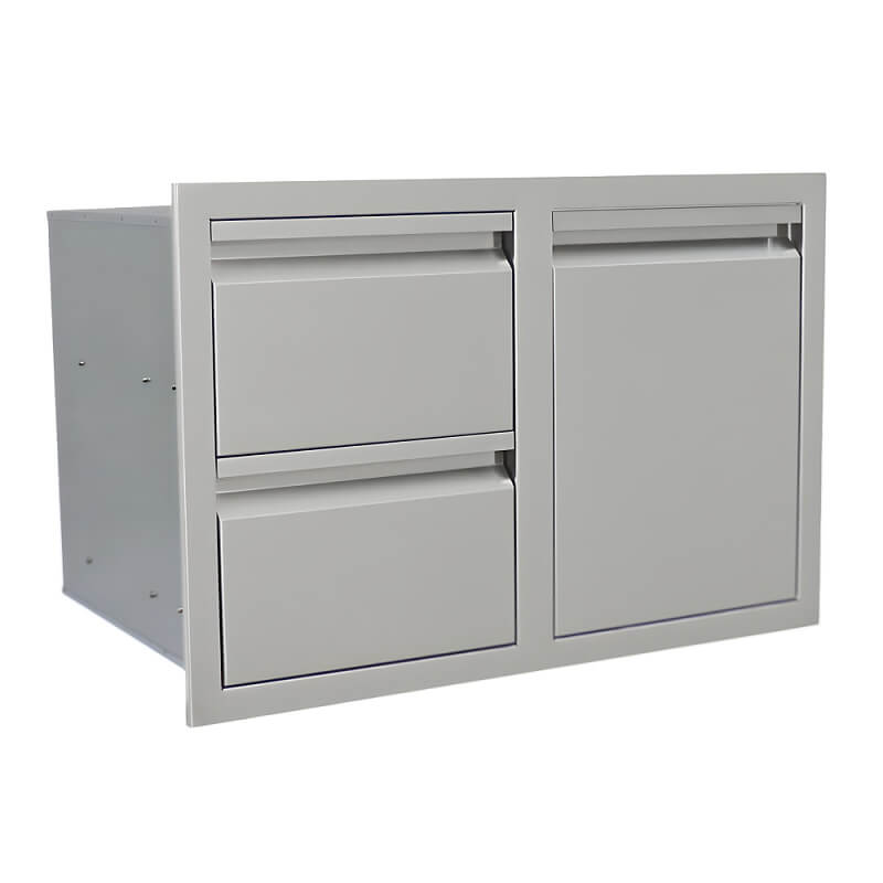 RCS Valiant 30 Inch Stainless Steel Double Drawer & Propane Drawer Combo - VDCL1