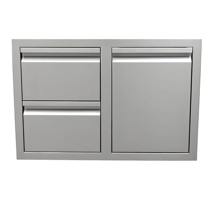 RCS Valiant 30 Inch Stainless Steel Double Drawer & Propane Drawer Combo - VDCL1