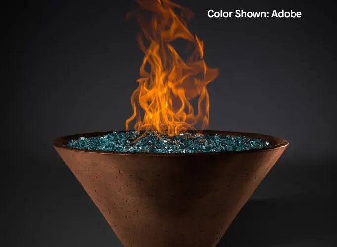 Slick Rock Concrete - RidgeLine Series Conical Fire Bowl - Match Lit Slick Rock Concrete