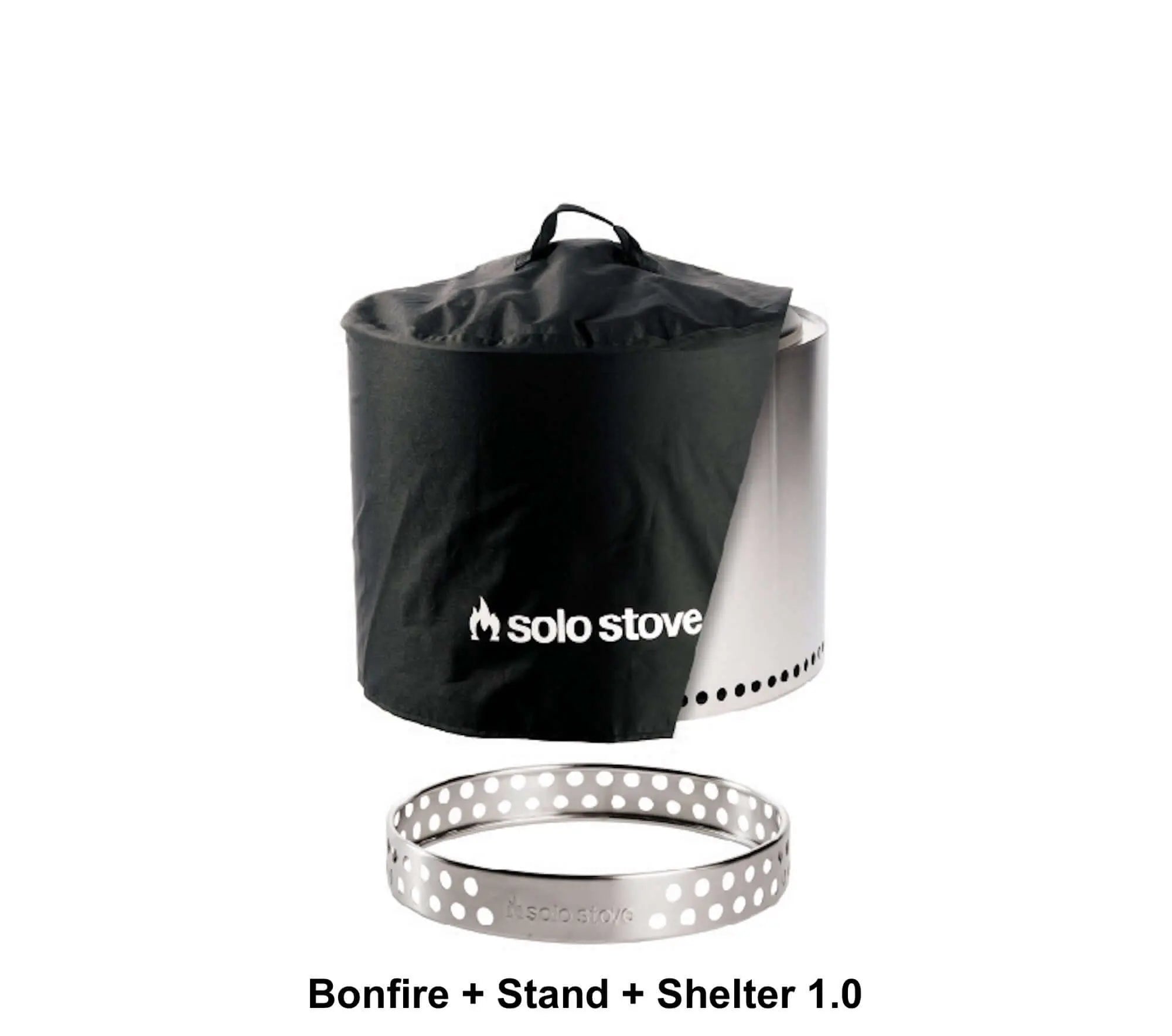 Solo Stove Bonfire Fire Pit + Stand + Shelter Bundle Solo Stove