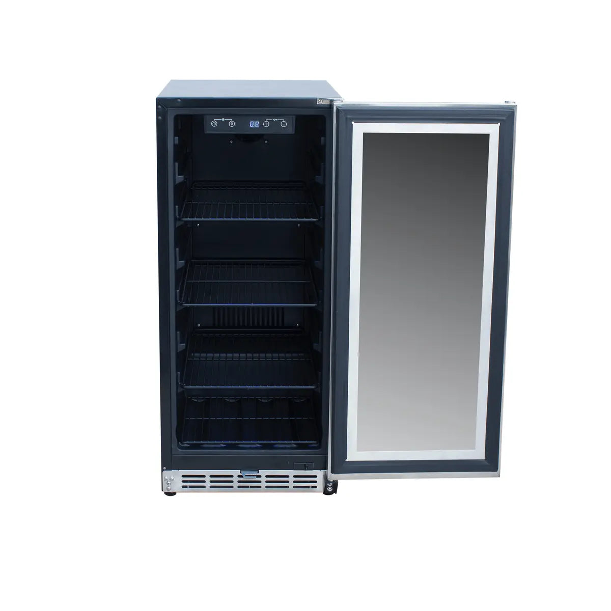 Summerset 15" Outdoor Refrigerator with Glass Door Stainless Steel - Agent BBQ