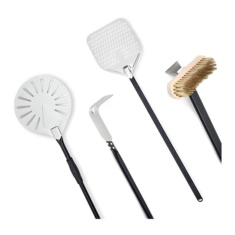 WPPO Pro Aluminum 4 Piece Wood-Fired Pizza Oven Utensil Kit - WKPA-01