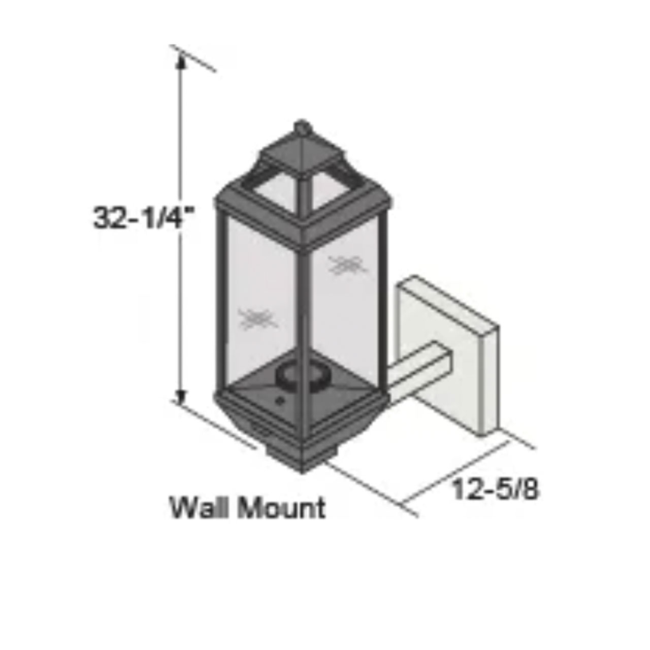 Tempest Lantern Decorative Outdoor Wall Mount 94800831