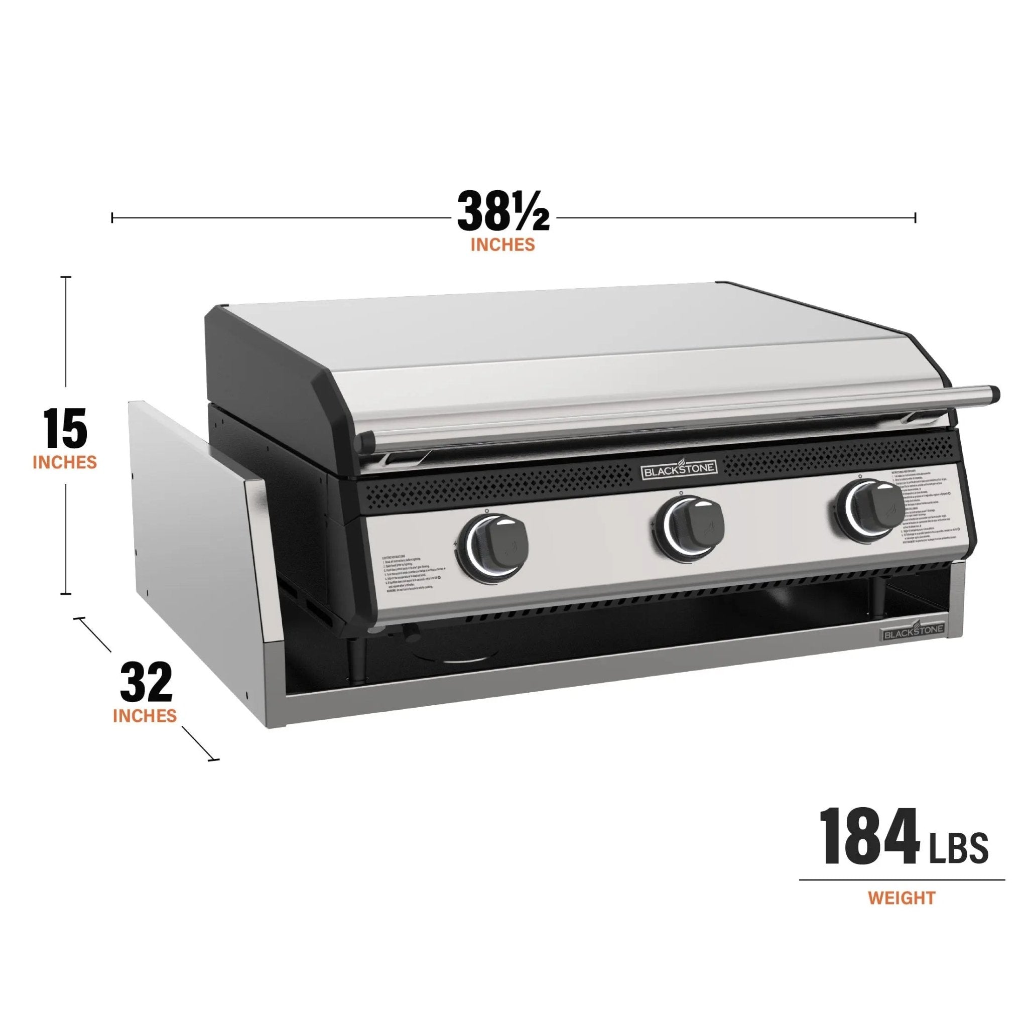 Blackstone 28" Built - In Stainless Steel Gas Griddle - Gas Grills by Blackstone | Buy at Agent BBQ