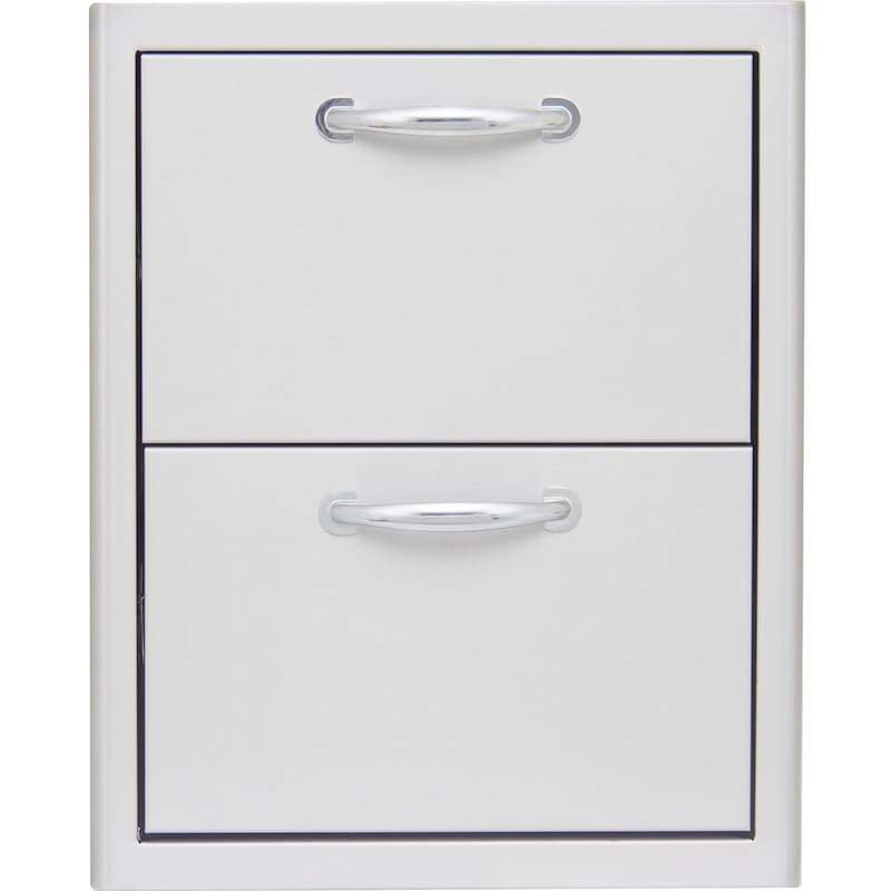 Blaze 16" Double Access Drawer in Stainless Steel finish - BLZ-DRW2-R-LT