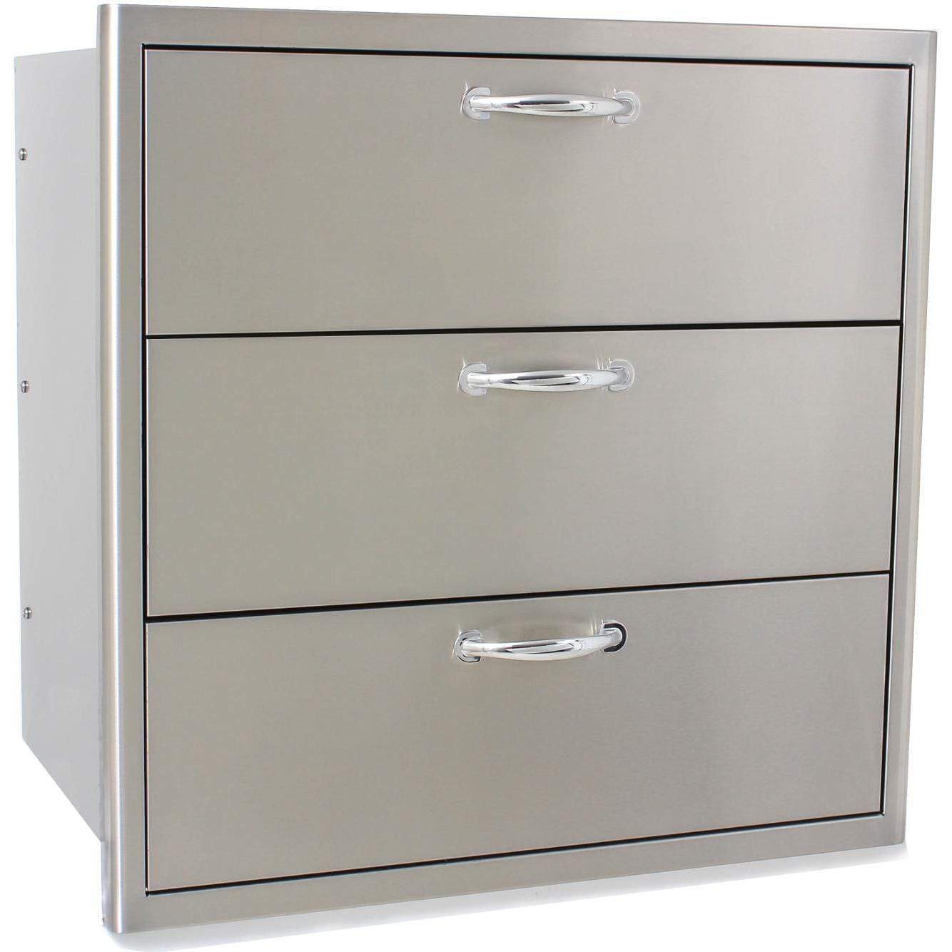 Blaze 30" Triple Access Drawer in Stainless Steel (BLZ-30W-3DRW-LT)