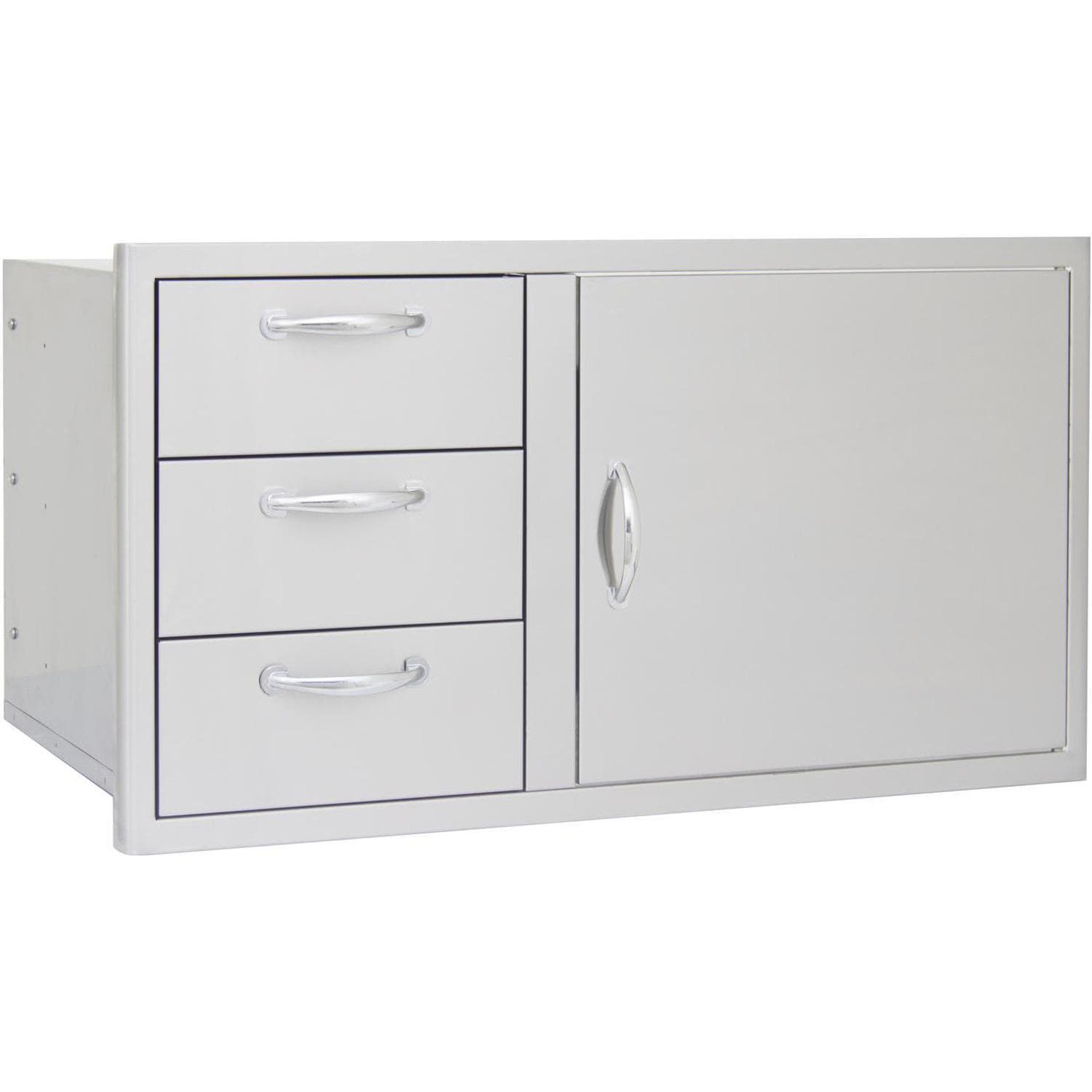 Blaze 39" Door & Drawer Combo in Stainless Steel Finish (BLZ-DDC-R-39-LTSC)