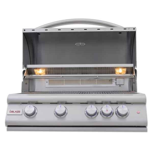 Blaze Premium LTE+ 32 - Inch Gas Grill W/ Rear Infrared Burner & Lift - Assist Hood - BLZ - 4LTE3 - Gas Grill by Blaze Grills | Buy at Agent BBQ