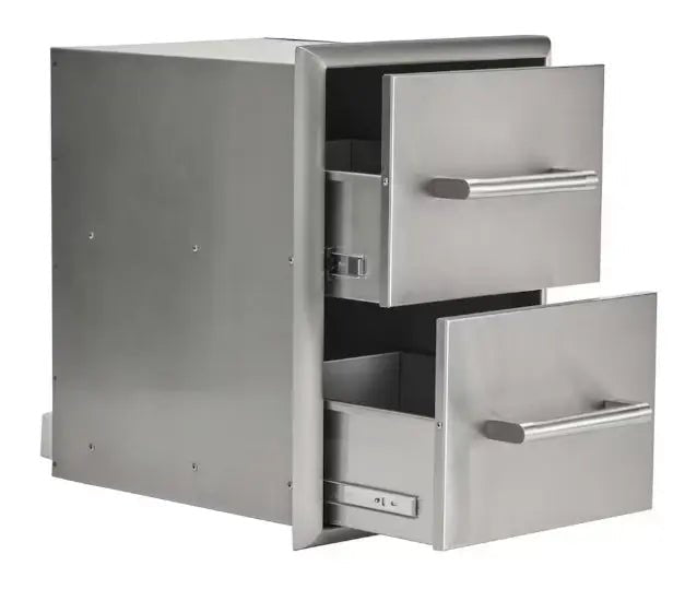 Coyote 16 Inch Double Drawer Cabinet - C3 - 2DC - Outdoor Kitchens by Coyote Outdoor Living | Buy at Agent BBQ