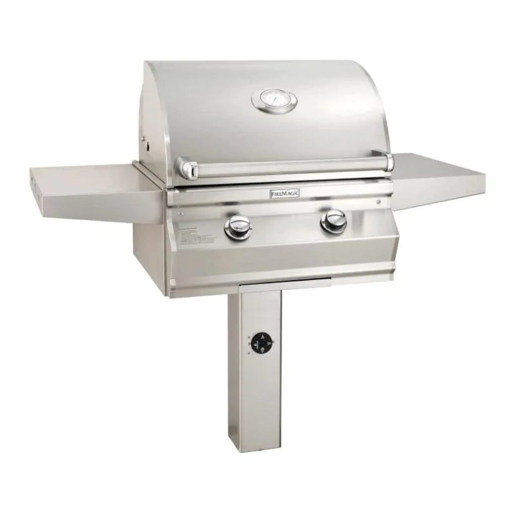 Fire Magic 24" 2-Burner Choice Multi-User In-Ground Post Mount Gas Grill w/ Analog Thermometer (C430s)