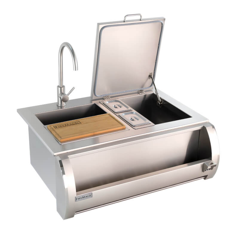 Fire Magic Beverage Butler Center With Stainless Steel Faucet - 3835 - by Fire Magic | Buy at Agent BBQ