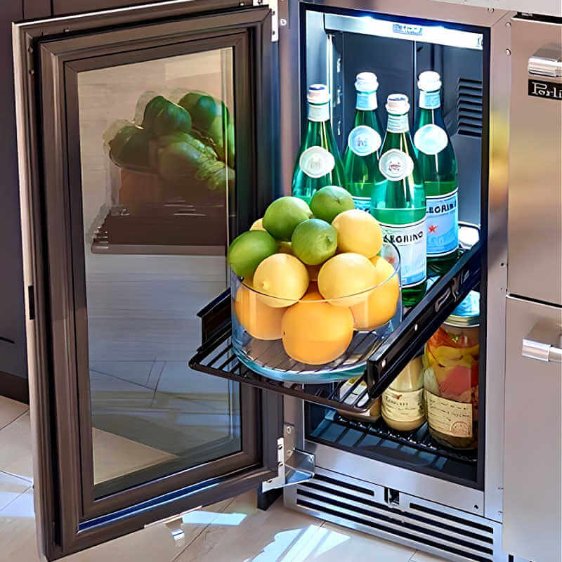 Perlick 15 - Inch Signature Series Stainless Steel Glass Door Outdoor Refrigerator with Door Lock - HP15BO - 4 - 3 - by Perlick | Buy at Agent BBQ