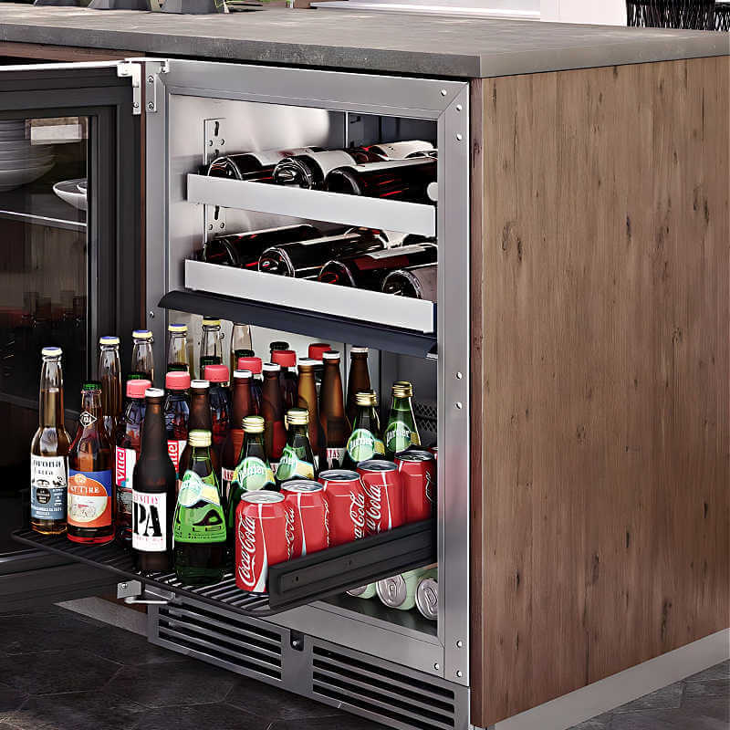 Perlick 24 - Inch Signature Series Stainless Steel Dual Zone Outdoor Refrigerator/Wine Reserve w/ Lock - HP24CO - 4 - 2 - by Perlick | Buy at Agent BBQ