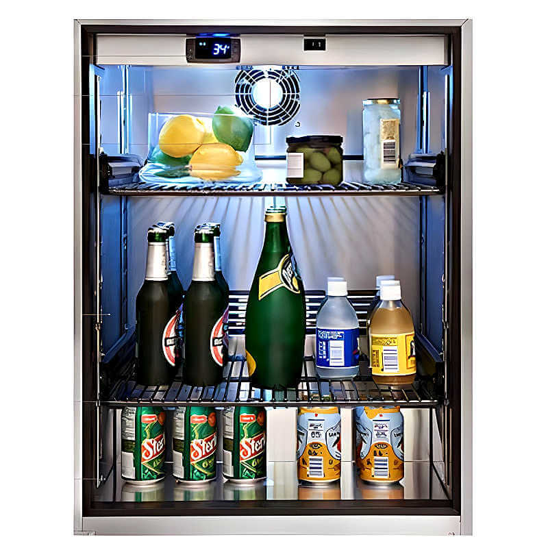 Perlick 24 - Inch Signature Series Stainless Steel Glass Door Outdoor Refrigerator with Lock - HP24RO - 4 - 3 - by Perlick | Buy at Agent BBQ