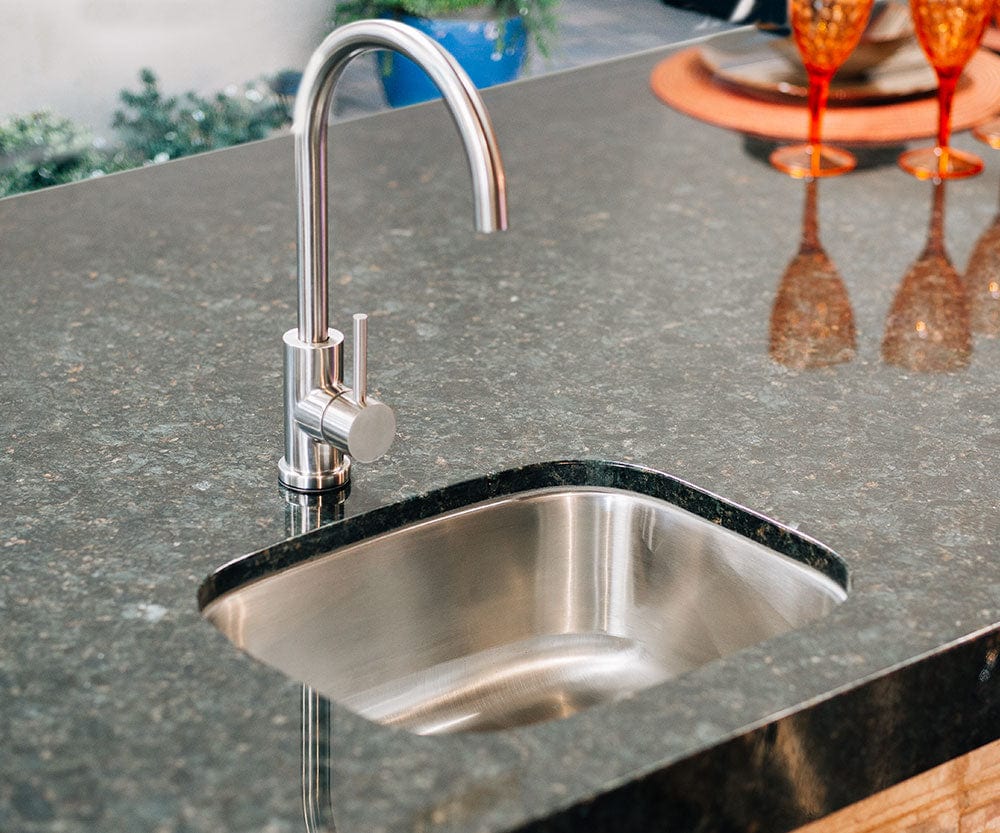 Summerset 19" Undermount Outdoor Sink & 360º Hot/Cold Faucet Stainless Steel - Sink by Summerset | Buy at Agent BBQ