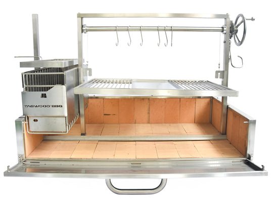 Tagwood BBQ XL Built - In Argentine Santa Maria Wood Fire & Charcoal Grill - BBQ25SS - by Tagwood BBQ | Buy at Agent BBQ