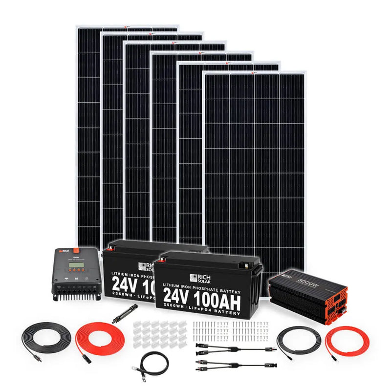 1200 Watt 24v Complete Solar Kit Rich Solar