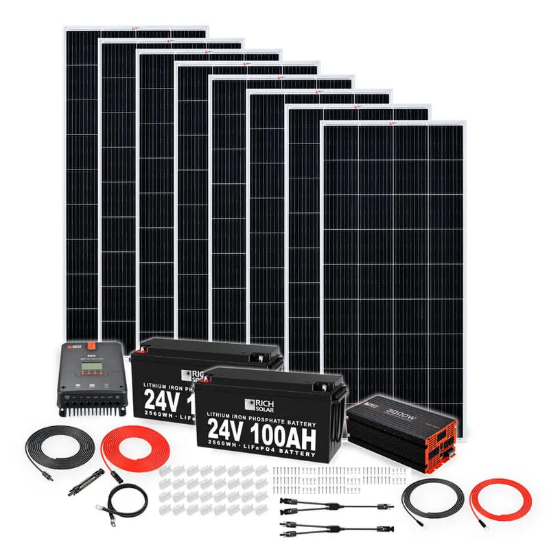 1600 Watt 24V Complete Solar Kit Rich Solar