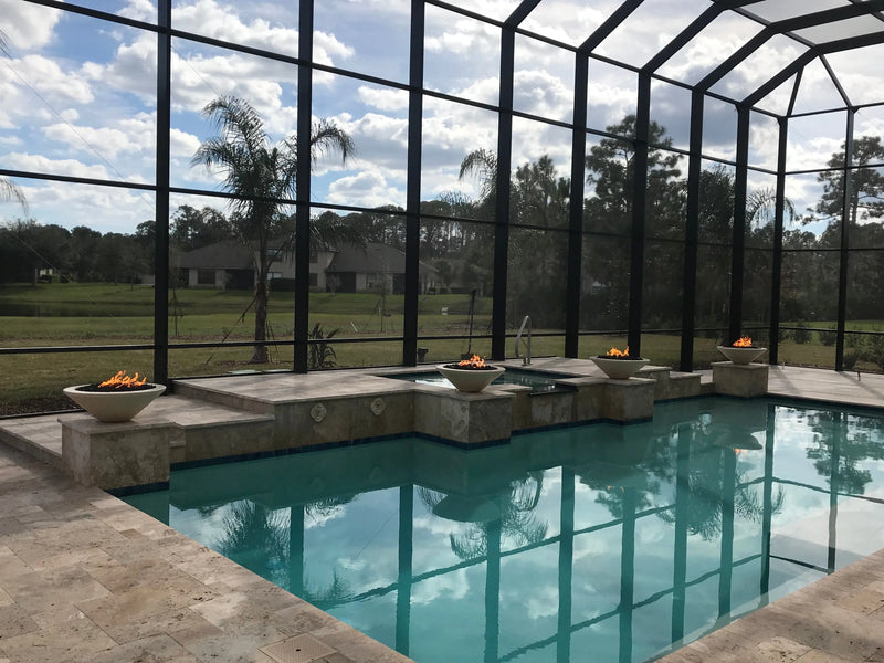 24" Cazo Fire Bowl- GRFC Concrete- OPT-24RFO The Outdoor Plus