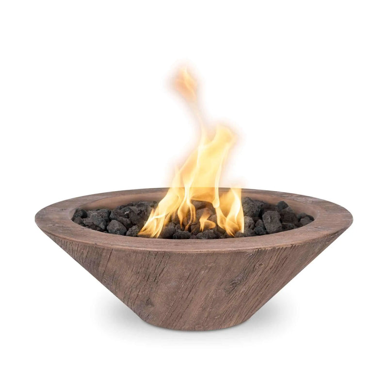 24" Cazo Fire Bowl- Wood Grain Concrete- OPT-24RWGFO The Outdoor Plus