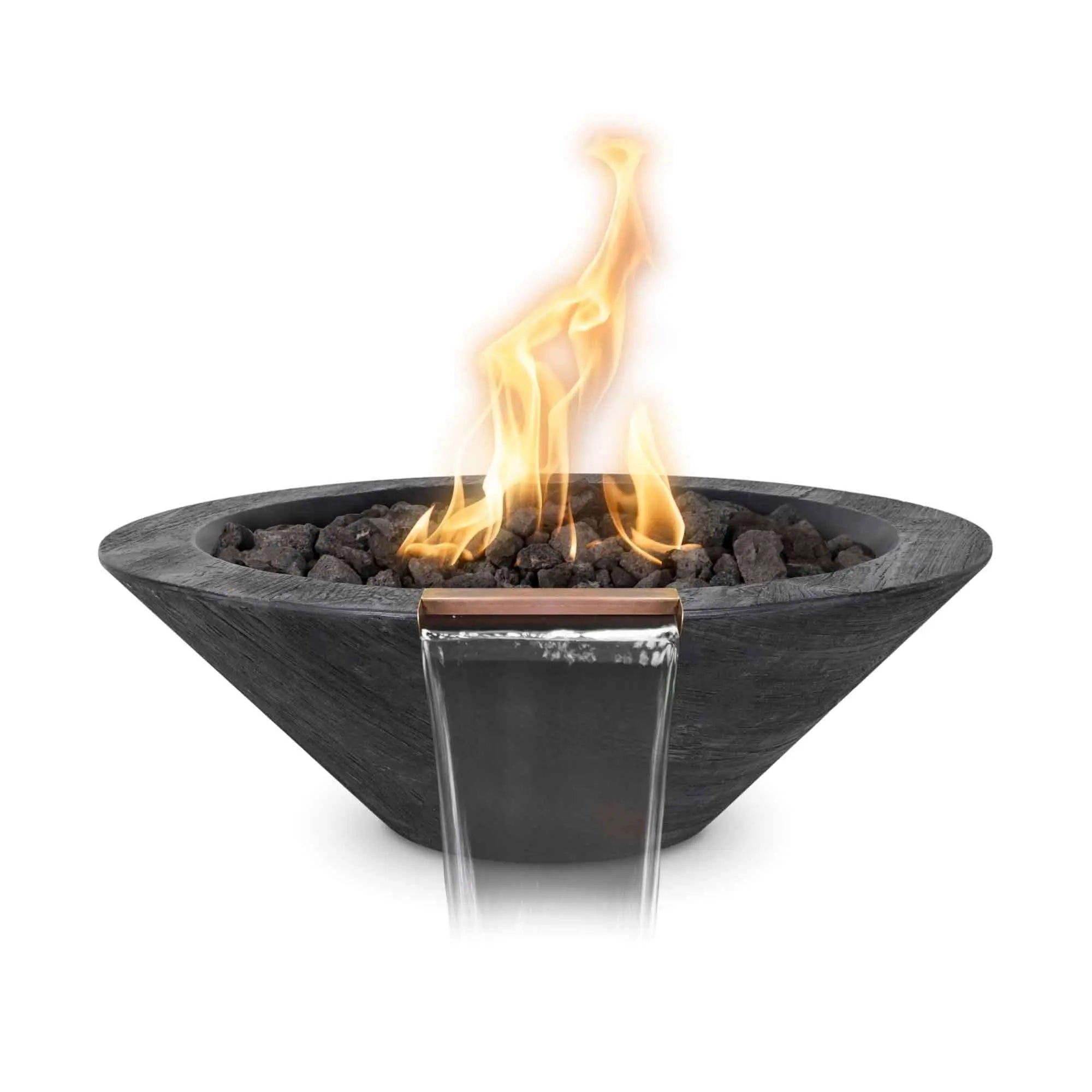 24" Cazo Wood Grain Fire and Water Bowl - OPT-24RWGFW The Outdoor Plus