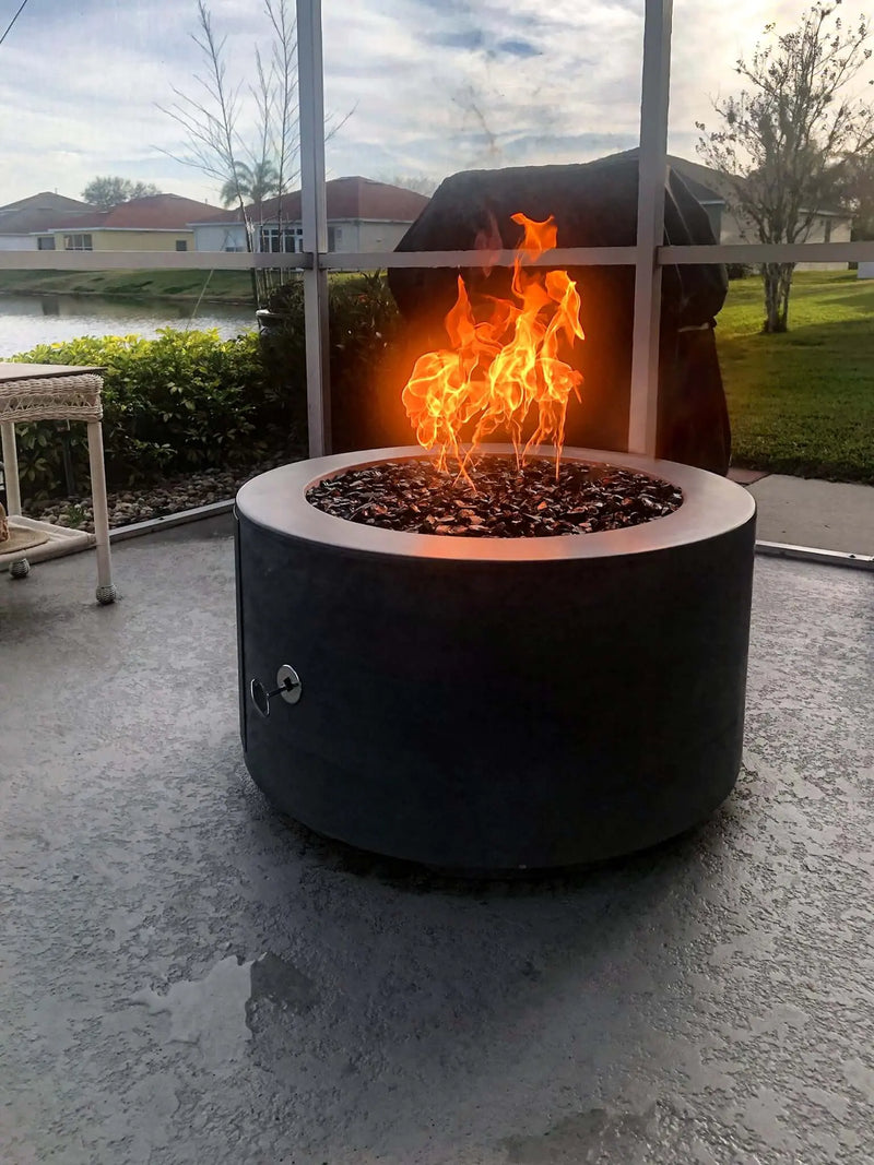 32" Florence Concrete Fire Pit - OPT-FL3218 The Outdoor Plus