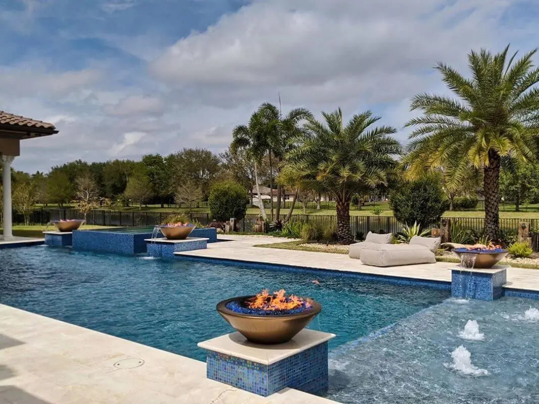 36" Cazo Fire and Water Bowl - OPT-36RFW The Outdoor Plus
